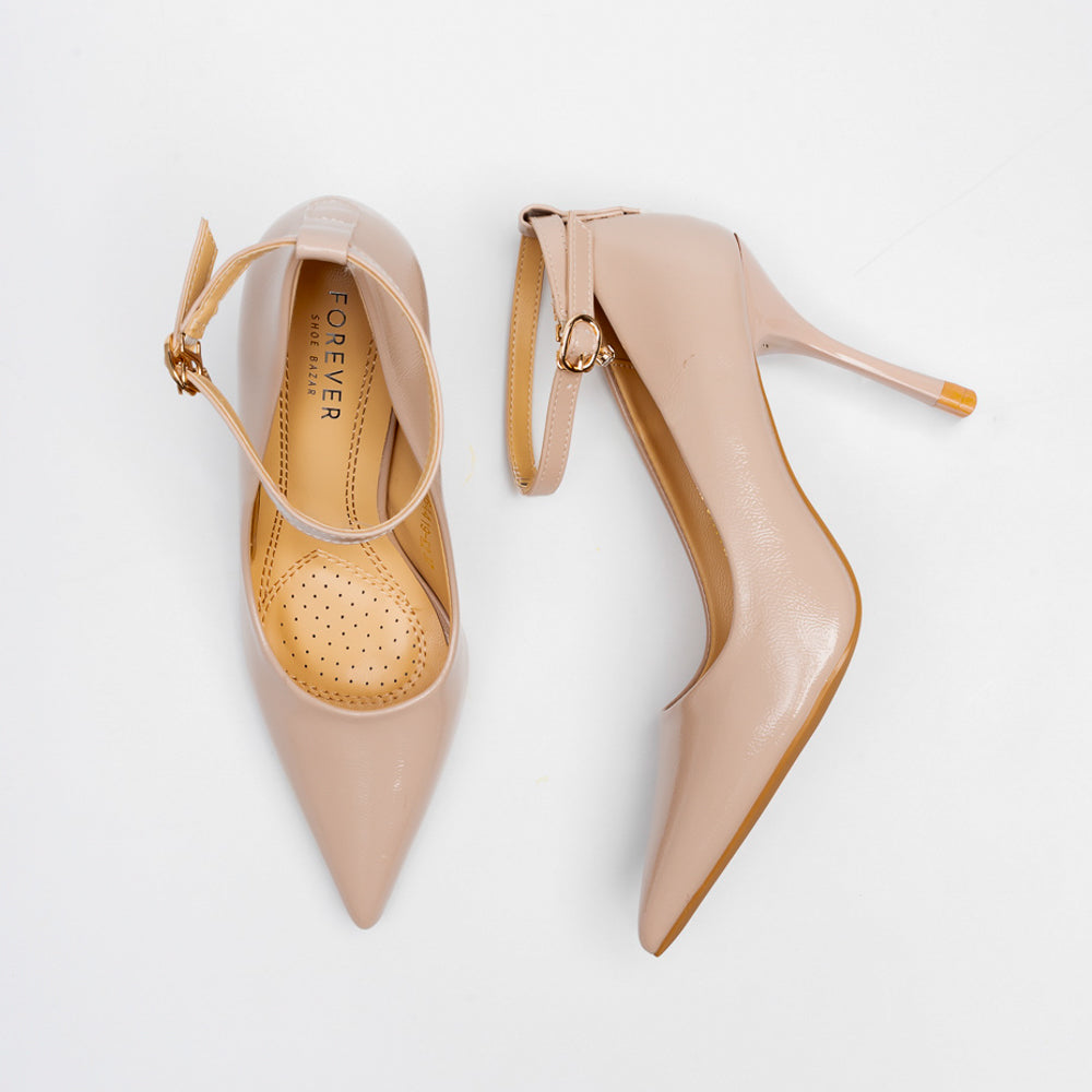 Marseille Ankle-Strap Stiletto Pumps - Beige - view 4