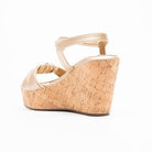 Calvera Knot Strap Cork Wedges - Gold - view 5