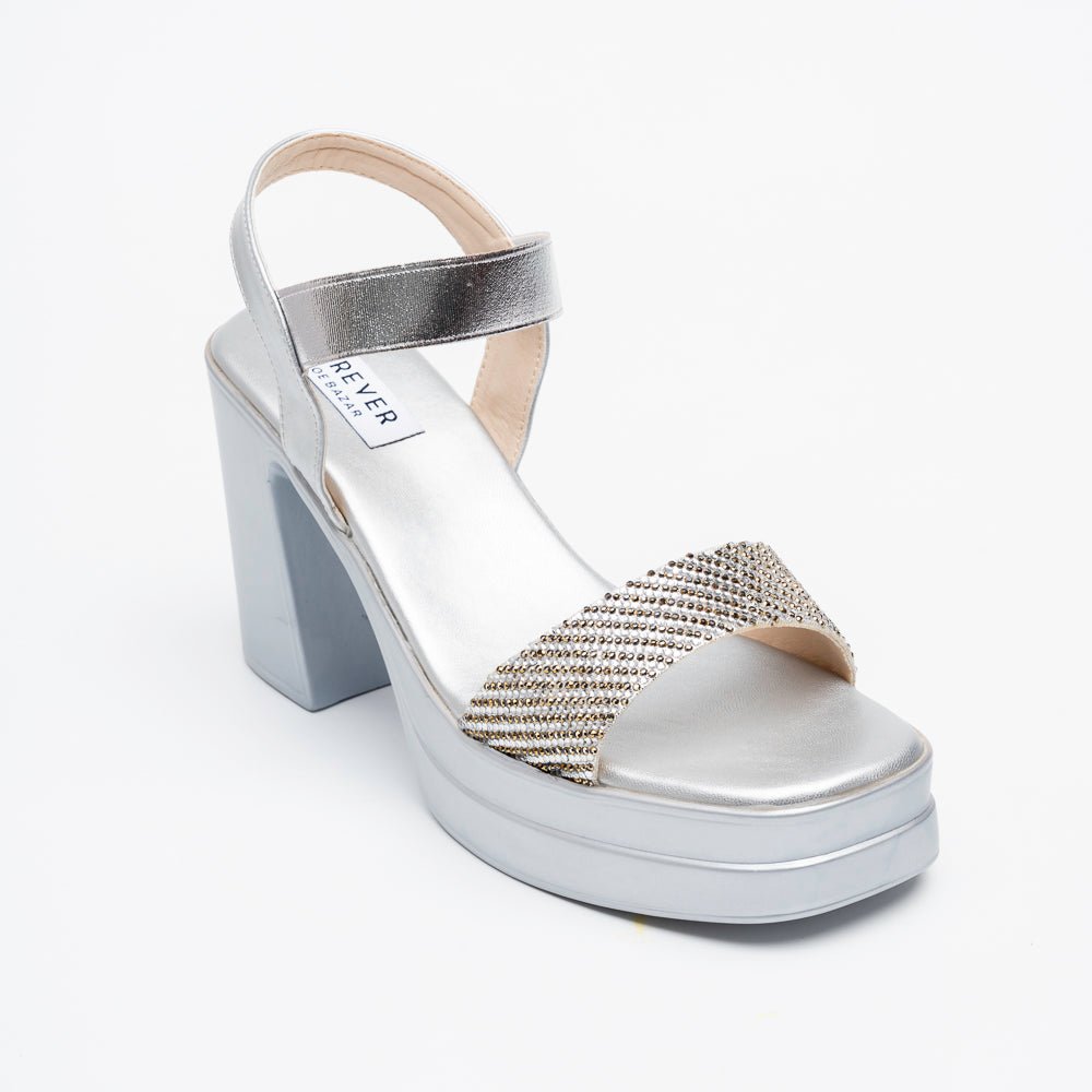 Vespera Glam Platform Sandals - Silver - view 2