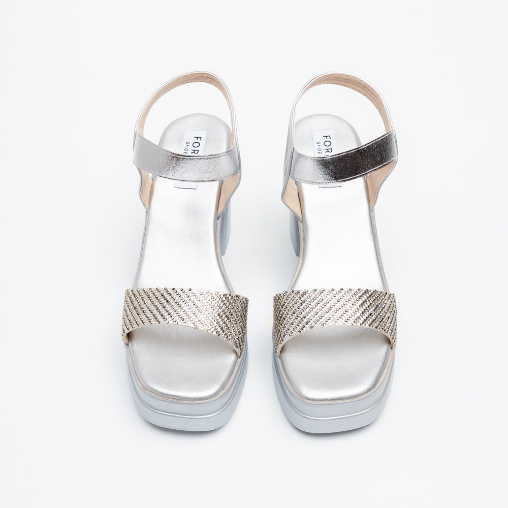 Vespera Glam Platform Sandals - Silver - view 3