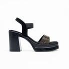 Vespera Glam Platform Sandals - Black