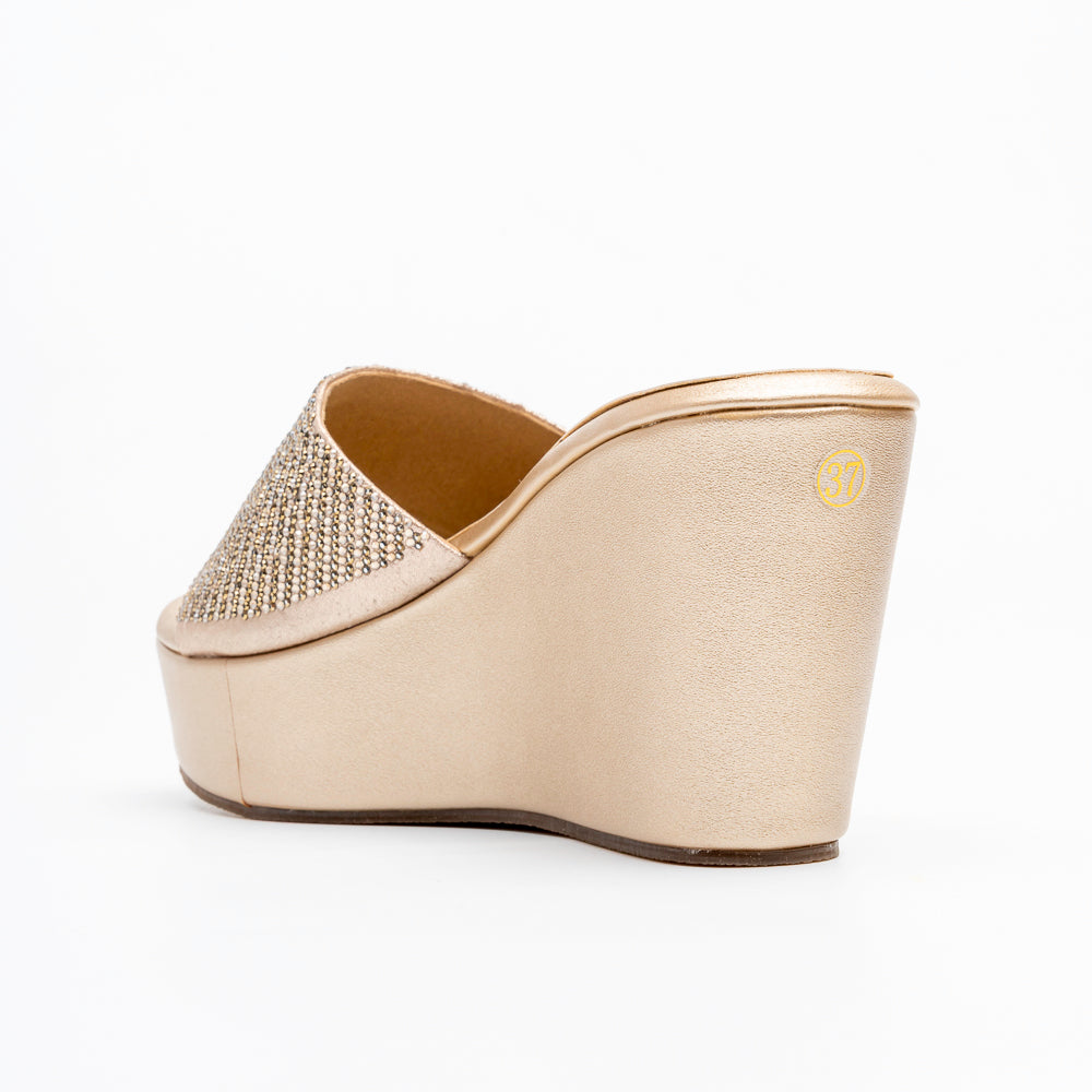 Crystal Glow - Gold Platform Heels - view 5