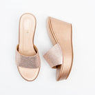 Crystal Glow - Champagne Platform Heels - view 4