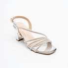 Luminara Crystal Strap Heels - Silver - view 2