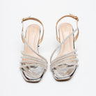 Luminara Crystal Strap Heels - Silver - view 3