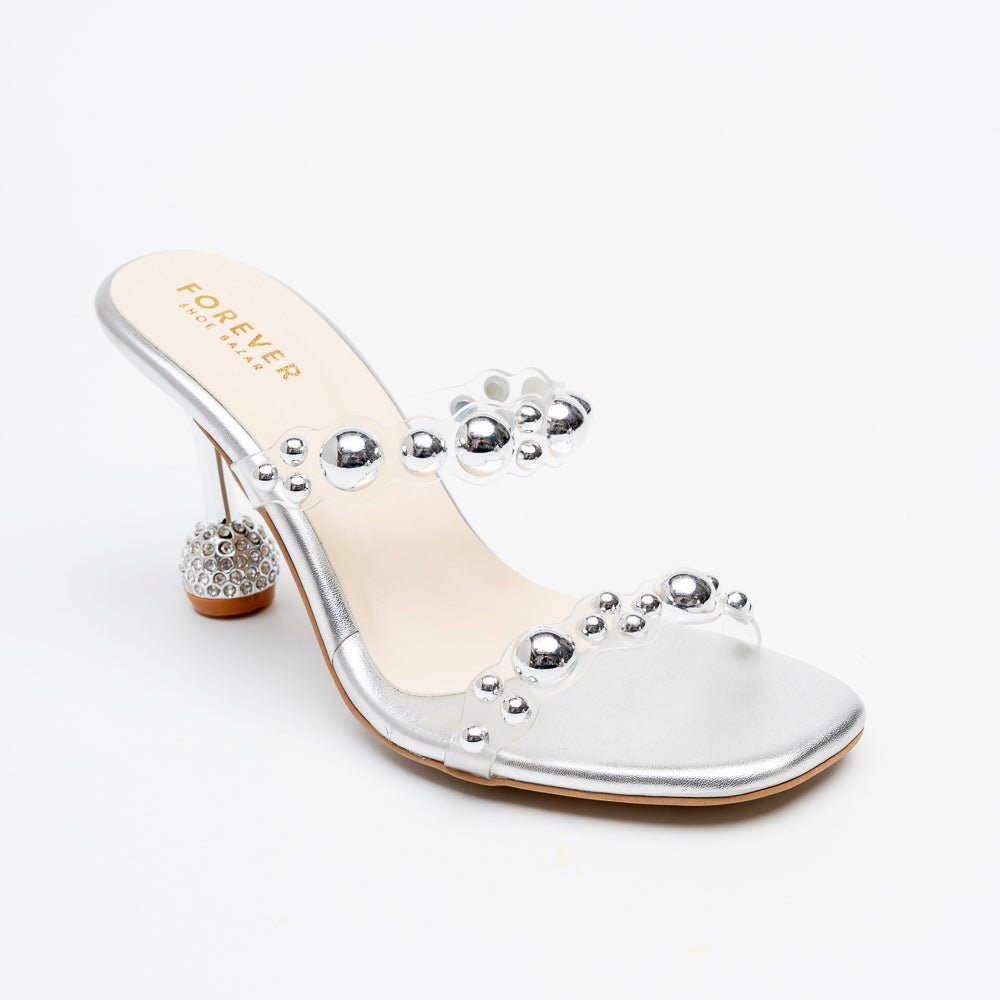 Marvelle Silver Orb Heels - Silver