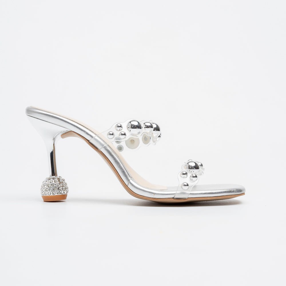 Marvelle Silver Orb Heels - Silver - view 2