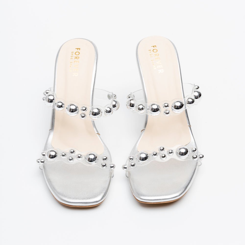 Marvelle Silver Orb Heels - Silver - view 3