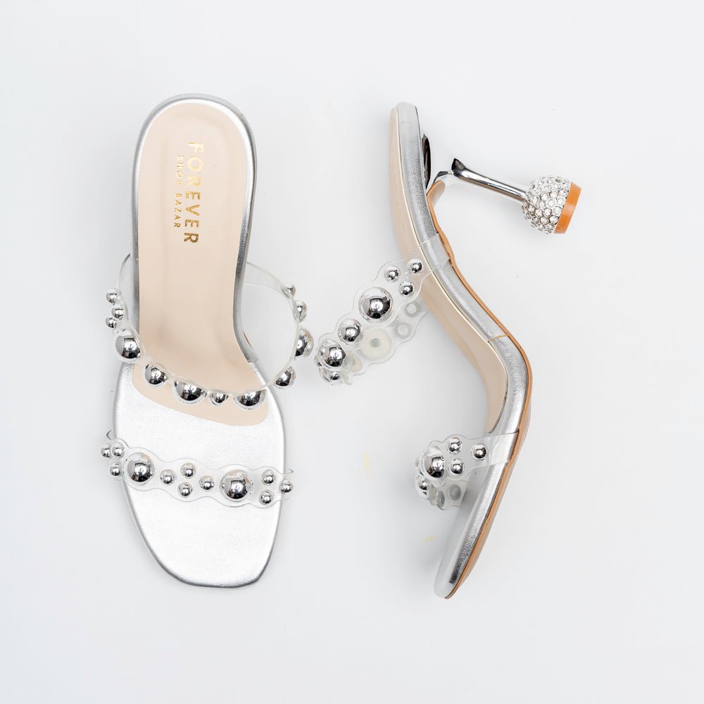 Marvelle Silver Orb Heels - Silver - view 4