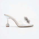Celina Crystal Flower High Heels - Silver - view 2