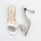 Celina Crystal Flower High Heels - Silver - view 4