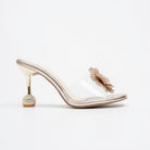 Celina Crystal Flower High Heels - Gold - view 2