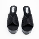 Marvelle Sparkle Wedge Slides - Black - view 3