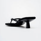Valira Crystal V-Strap Kitten Heels - Black - view 5