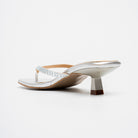 Valira Crystal V-Strap Kitten Heels - Silver - view 5
