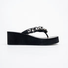 Orabella Jewel Wedge Sandals - Black