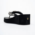 Orabella Jewel Wedge Sandals - Black - view 5
