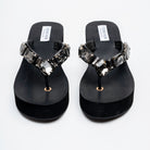 Orabella Jewel Wedge Sandals - Black - view 3