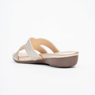 Lumiera Crystal Cross Slides - Gold - view 5