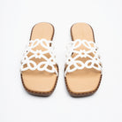 Orlina Scroll Strap Slides - White - view 3