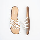 Orlina Scroll Strap Slides - White - view 4