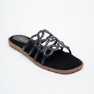 Orlina Scroll Strap Slides - Black - view 2