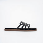 Orlina Scroll Strap Slides - Black