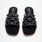 Orlina Scroll Strap Slides - Black - view 3