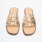 Orlina Scroll Strap Slides - Gold - view 3