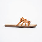 Orlina Scroll Strap Slides - Tan