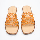 Orlina Scroll Strap Slides - Tan - view 3