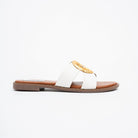 Aurelia Luxe Slides - White Flats