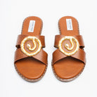 Aurelia Luxe Slides - Tan Flats - view 3