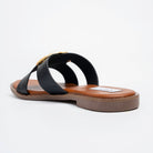 Aurelia Luxe Slides - Black Flats - view 5