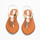 Coin Cascade - White Flat Sandal - view 4