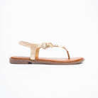 Coin Cascade - Gold Flat Sandal - view 2