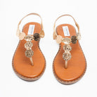 Coin Cascade - Gold Flat Sandal - view 5