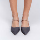 The Denim Stiletto - Grey Casual Heels — view 4