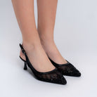 The Night Out - Black Mules — view 3