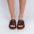 The Off-Duty Icon - Coffee Brown Flats — view 2