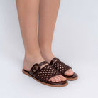 The Off-Duty Icon - Coffee Brown Flats — view 3