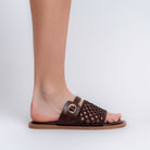 The Off-Duty Icon - Coffee Brown Flats — view 4