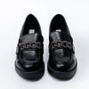 Elevated Elegance - Black Heeled Loafers