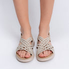 The Breezy Baddie - Beige Flats — view 4