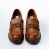 Elevate Elegance - Camel Heeled Loafers
