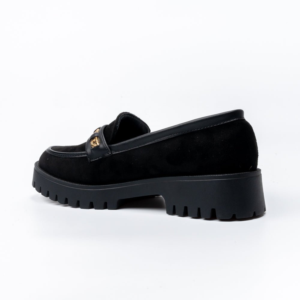 Chic Black Suede Loafers - view 3