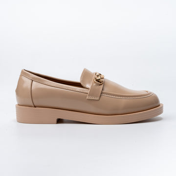Urban Gloss - Beige Patent Loafers