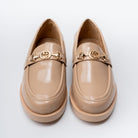 Urban Gloss - Beige Patent Loafers - view 4