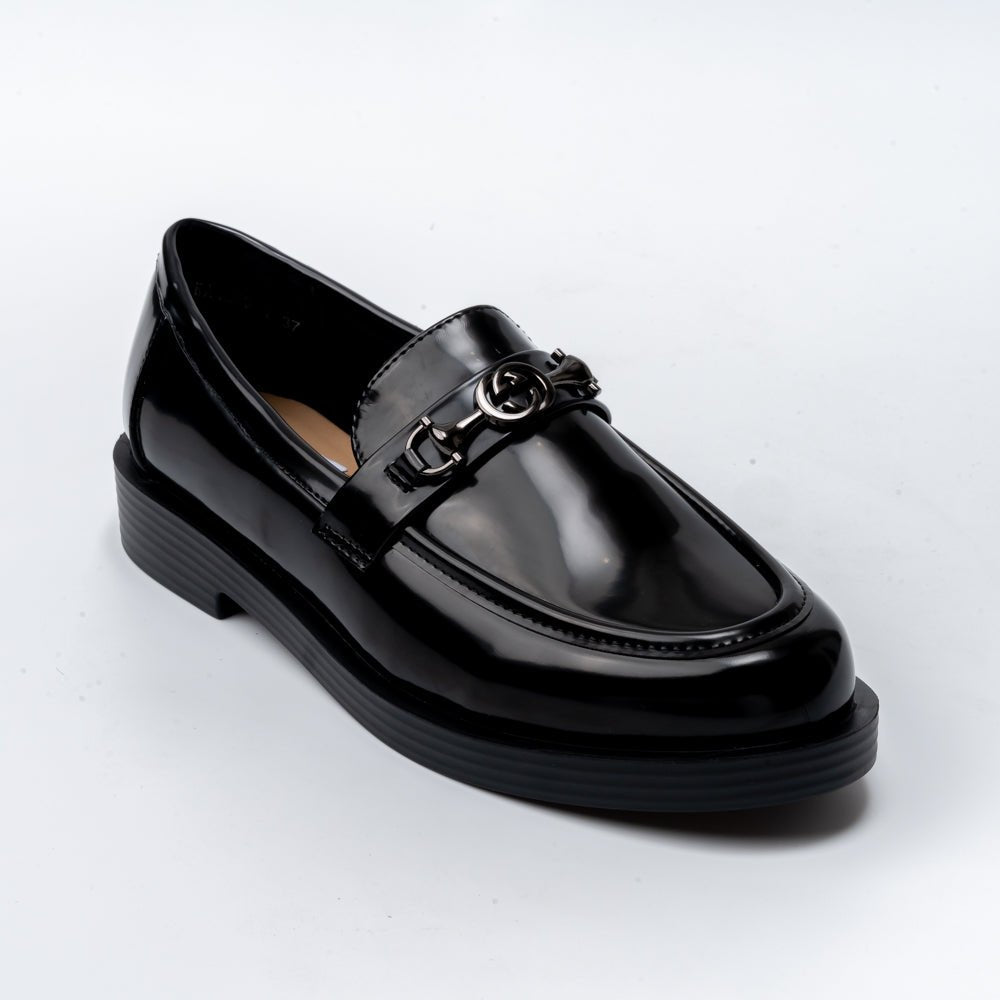 Urban Gloss - Black Patent Loafers - view 2