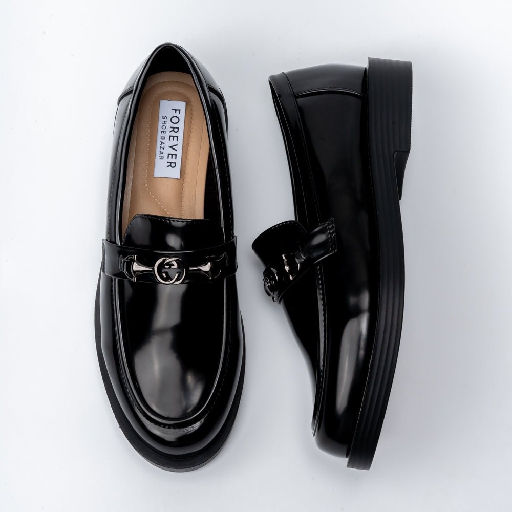 Urban Gloss - Black Patent Loafers - view 5